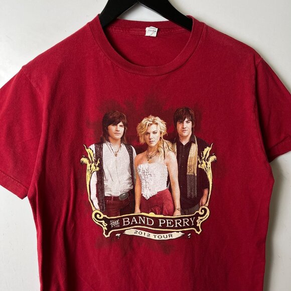 The Band Perry 2012 Graphic Tee Small Red Ringspun Cotton Unisex Fit - Picture 4 of 16